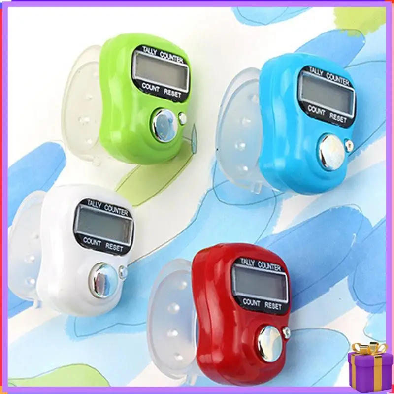 Advanced-LCD Electronic Finger Hand Ring Knitting Row Tally Counter Pedometer Digital Hand Tally Counter Random Color