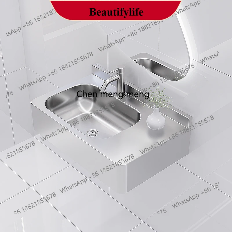

E153 304 stainless steel wall-mounted washbasin household bathroom washbasin wall-mounted washbasin
