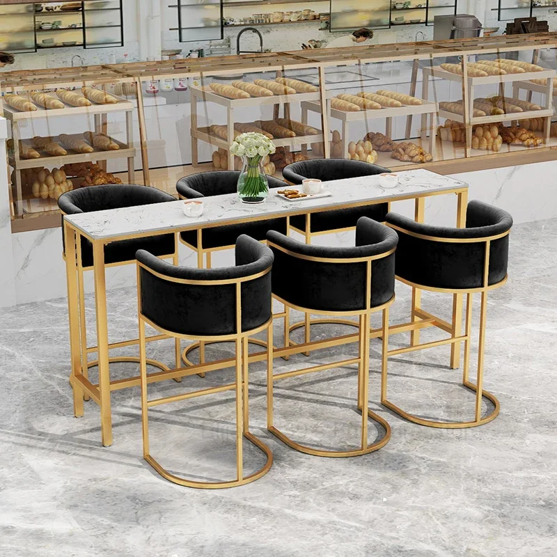 

Luxury Stools Bar Chairs Kitchen Backrest Modern High Bar Chairs Balcony Reception Taburetes De Cocinas Household Items WZ50BC