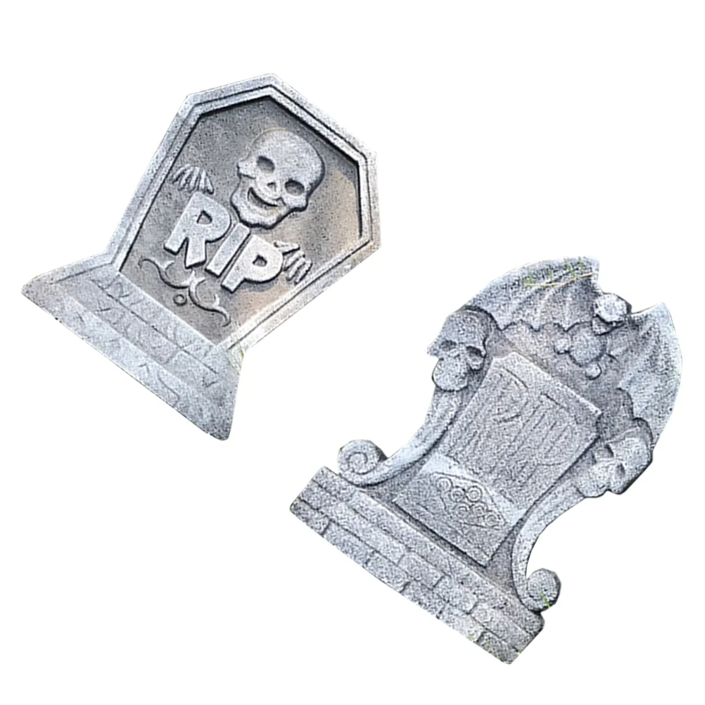 Halloween Tombstone Craft Yard Tombstones Props Ornaments Decor Decoration Froth Prank Decorations