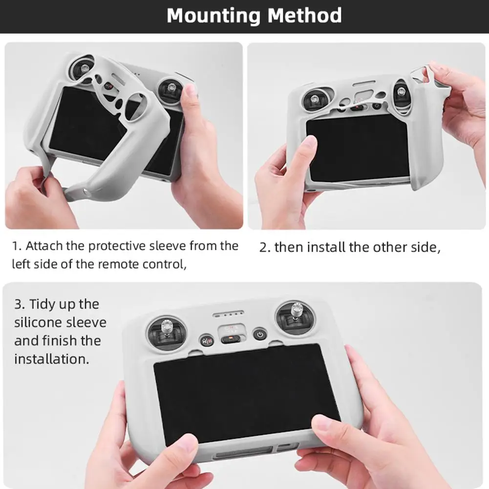 เคสป้องกันผิวซิลิโคนสำหรับ DJI Mini 3 Pro RC พร้อมหน้าจอรีโมทคอนโทรลฝาครอบกันฝุ่นสำหรับอุปกรณ์เสริม DJI