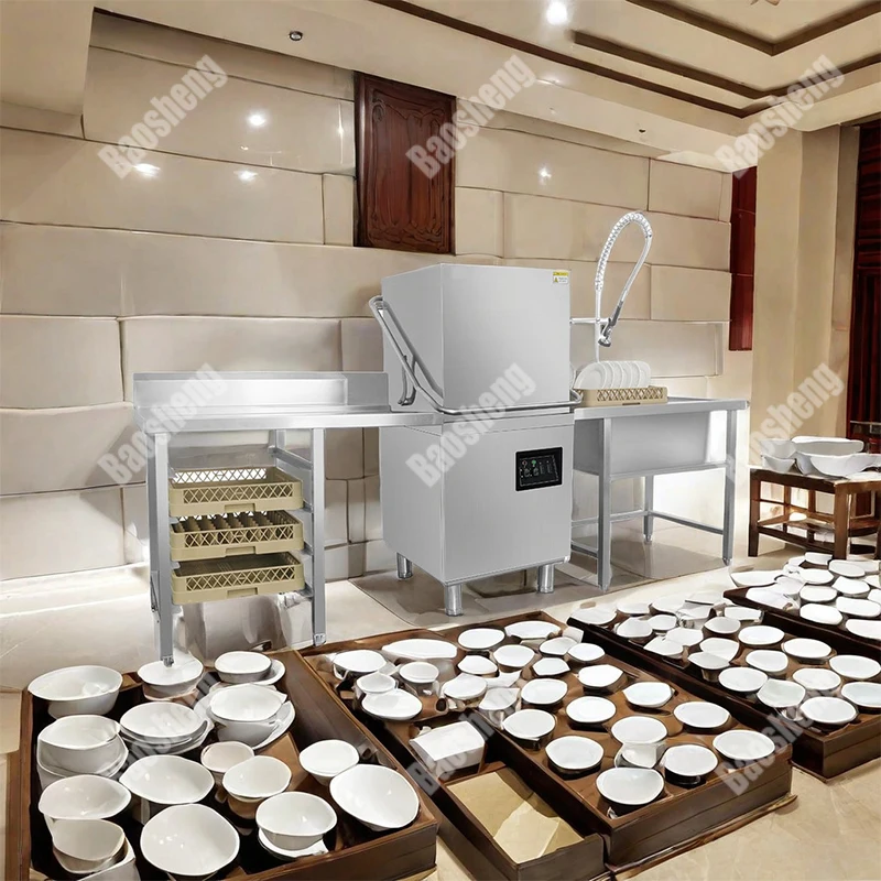 Oem/odm Full Automatic Industry Commercial Conveyor Dishwasher For 300~500 People Use tunnel dishwasher