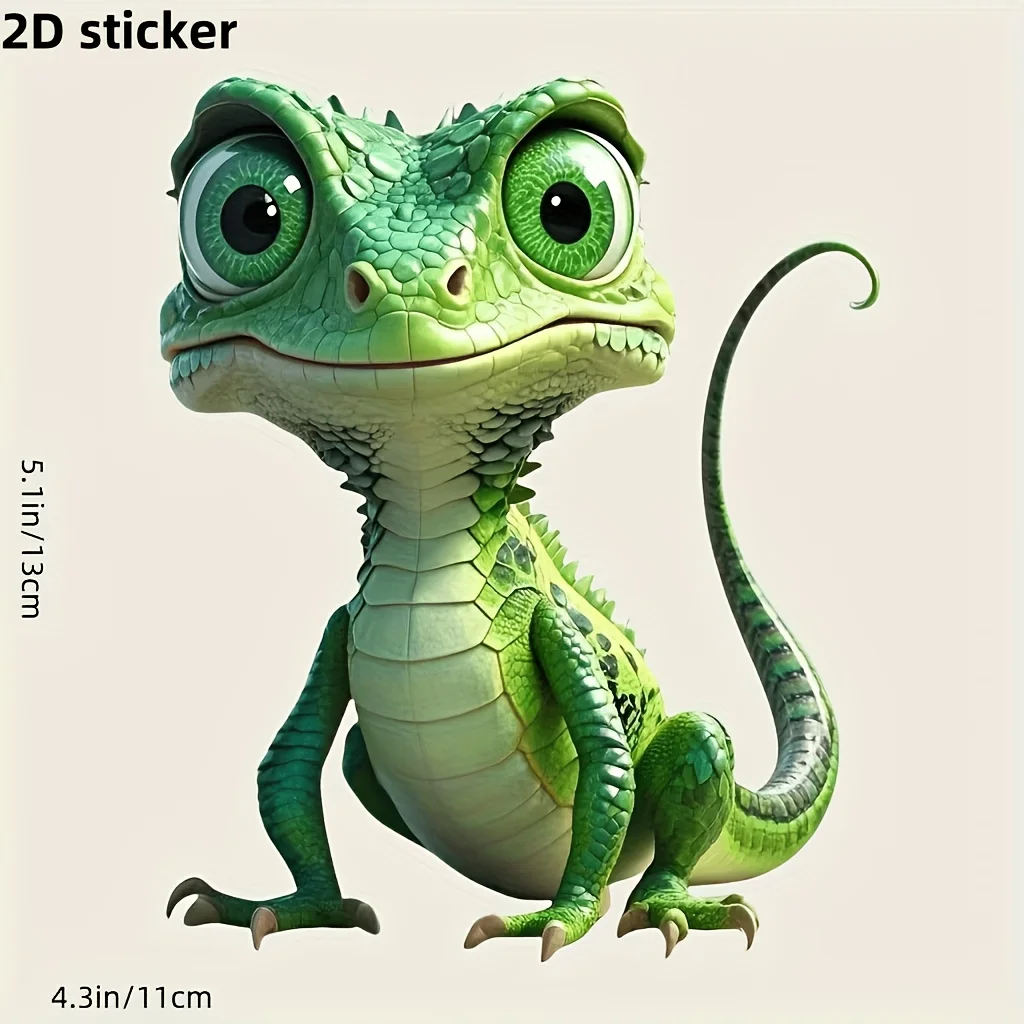 Creative Cute Lizard Vinyl Car Sticker, Waterproof Decor for Motorcycle, Truck, Laptop, Scratch Cover, Adds Irresistible Charm