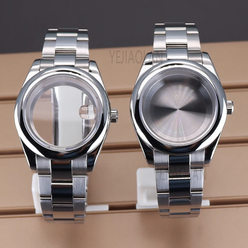 

40mm/36mm Watch Cases Bracelet Sapphire Crystal Glass Parts For Day Date nh34 nh35 nh36 nh38 Miyota 8215 Movement 28.5mm Dial