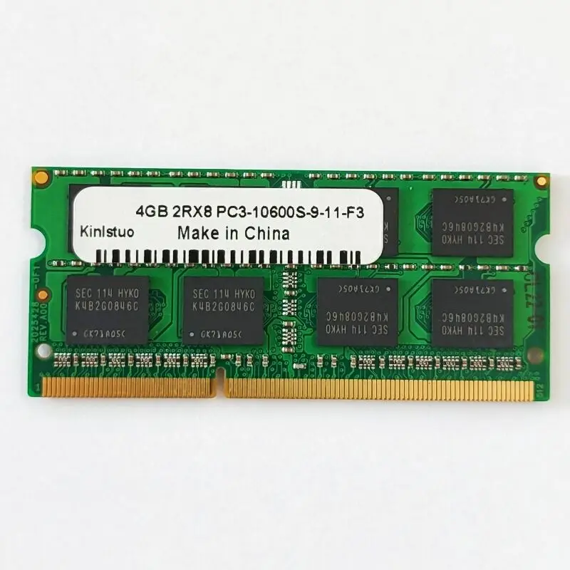 Kinlstuo RAMS DDR3 4 Гб 1333 МГц память для ноутбука ddr3 4 Гб 2RX8 PC3-10600S-9-11-F3, память для ноутбука SODIMM 1,5 V 204PIN