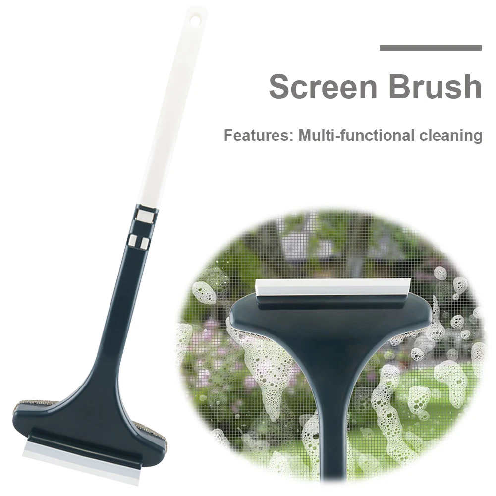 2 in 1 Multifunctional Screen Brush Wet & Dry Screen Window Dust Remover Screen Window Glass Cleaner Wiper for Home Cleaning