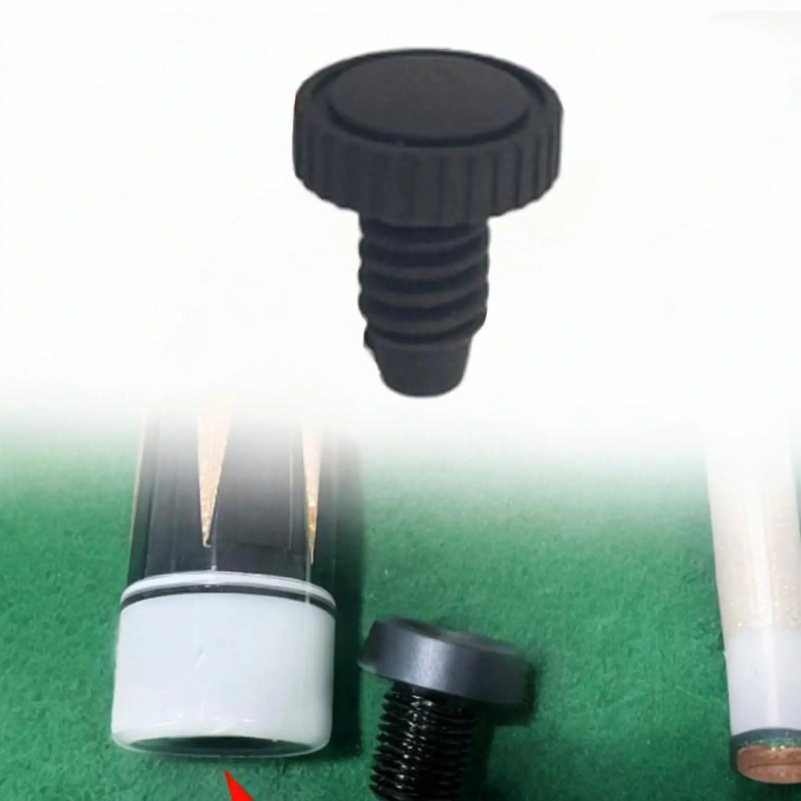 4xBilliard Cue Bottom Plug Replacement Block Billiard Cue Bottom Rubber Bumper Soft Round Teeth