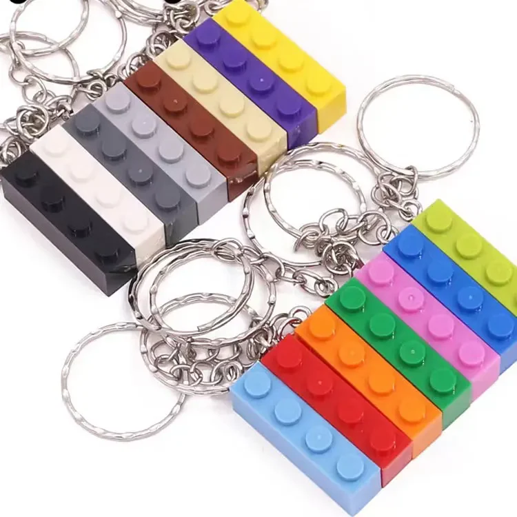 Building Blocks Key Chain Hanging Ring Bricks Accessories Keychain Creative Brick Kits Compatible All Brands Toys 3917 3003 3010