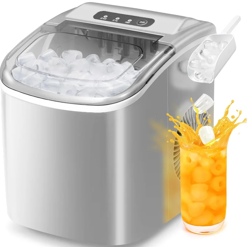 

Antarctic Star Countertop Ice Maker，Portable Ice Makers with Self-Cleaning, Bullet Ice Machine, 26Lbs/24H