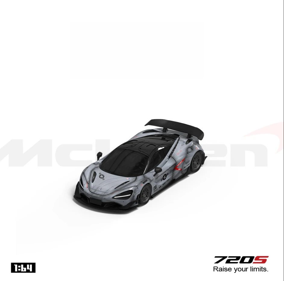 Pre-sale SC 1:64 McLaren 720S Gray Shadow Paint Simulated Alloy