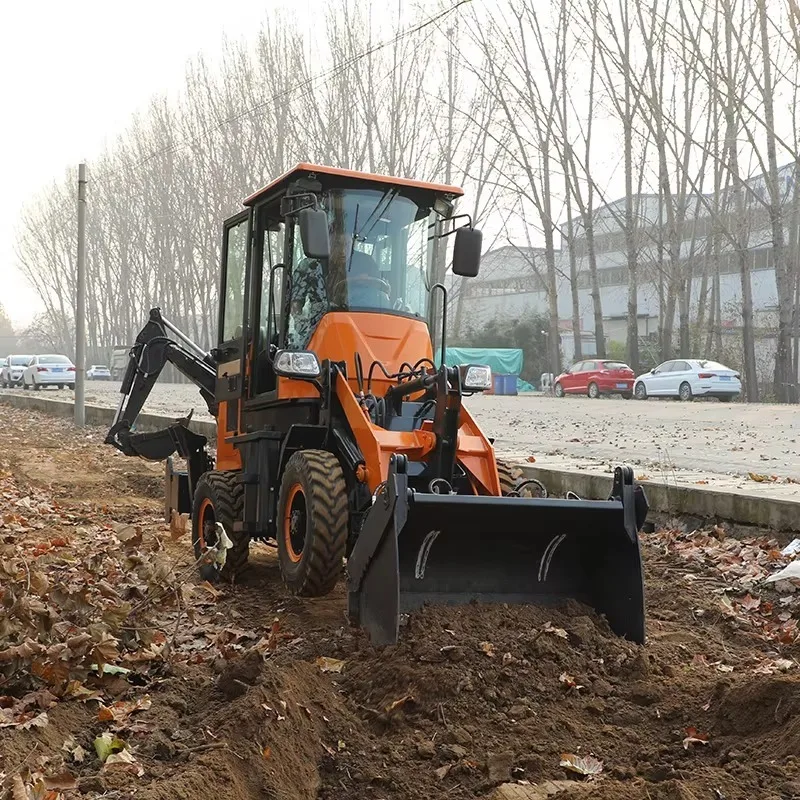 Low Noise Backhoe Loader Optimized Power System Quiet Operation Suitable For Residential Area And Urban Construction Works
