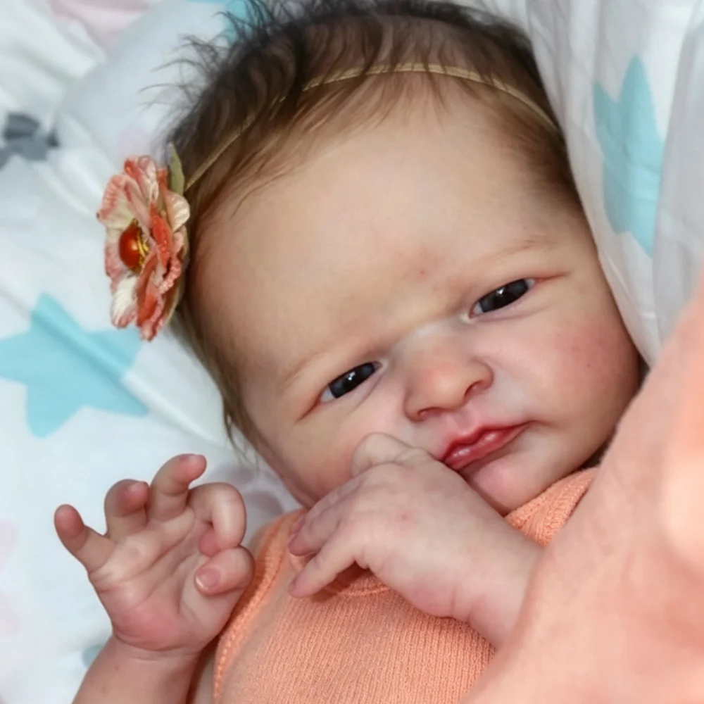 18 Inches Reborn Doll Kits Alfie New Face Realistic DIY Unfinished Unpainted Vinyl Newborn Parts Reborn Doll Mold