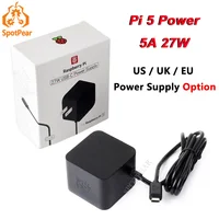 Fuente de alimentación USB tipo C para Raspberry Pi 5, 5V, 5A, PD, Original, Oficial, 27W