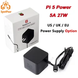 Original Official 5V5A PD Power 27W Type-C USB Power Supply For Raspberry Pi 5
