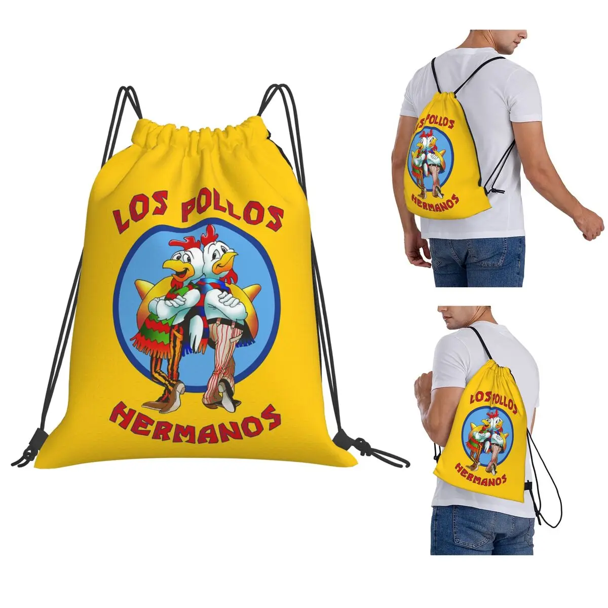 Breaking Bad Let's Cook Backpacks Portable Drawstring Bundle Pocket Sundries Bag Book Bags for Man Woman School