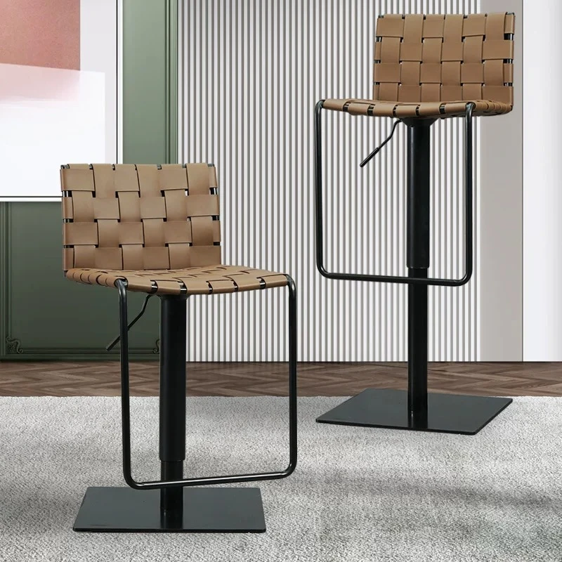 Lifting rotating bar stool Bar chair Light luxury high stool Club chair Home living room Island bar chair