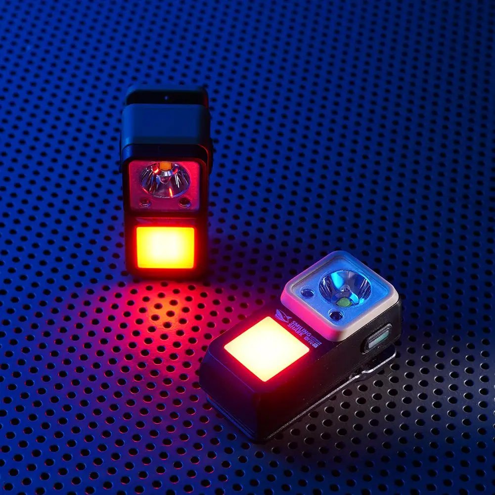 Magnetic Flash Lights EDC Flashlight Clip-on Light Rechargeable Type-C Charging for Cycling, Outdoor Indoor Use Mini Work Lights