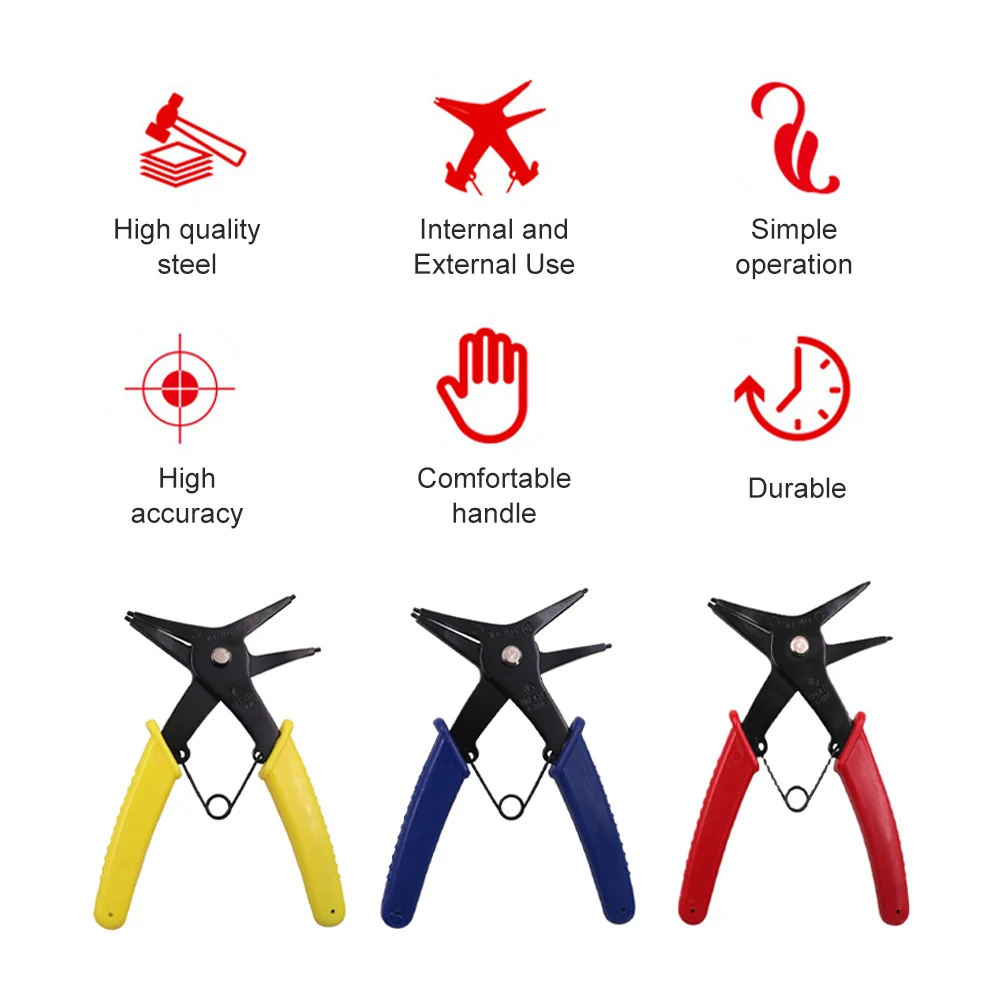 2-in-1 Dual-Purpose Car Circlip Pliers Inner Circlip And Outer Circlip Circlip Pliers Repair Tool For Auto Parts Supplies