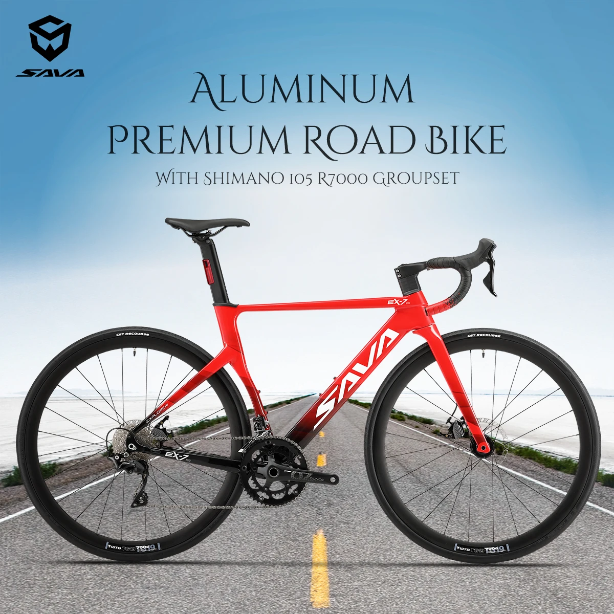 SAVA EX-7 Pro road racing bike with SHIMAN0 105 R7000 22 speed kit road racing bike adult bike