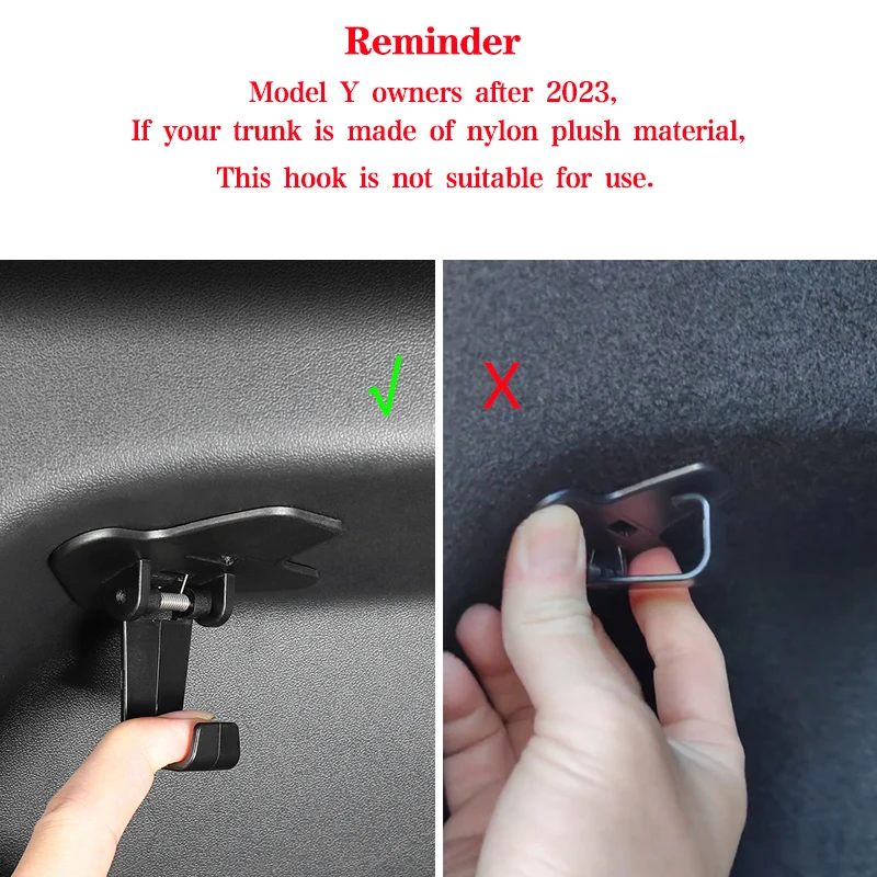 LUCKEASY For Tesla Model Y 2022 Trunk Retractable Hook Sundries Storage Organizer Trunk Convenient Hook Car Interior Accessories