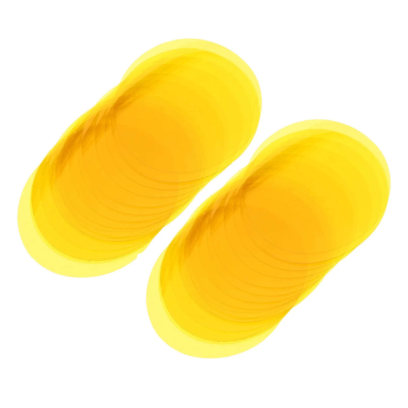 30Pcs Warm Light Filter Round Sheets Self Adhesive Colored Film for LED Spotlight Downlight Light Diffusing Film