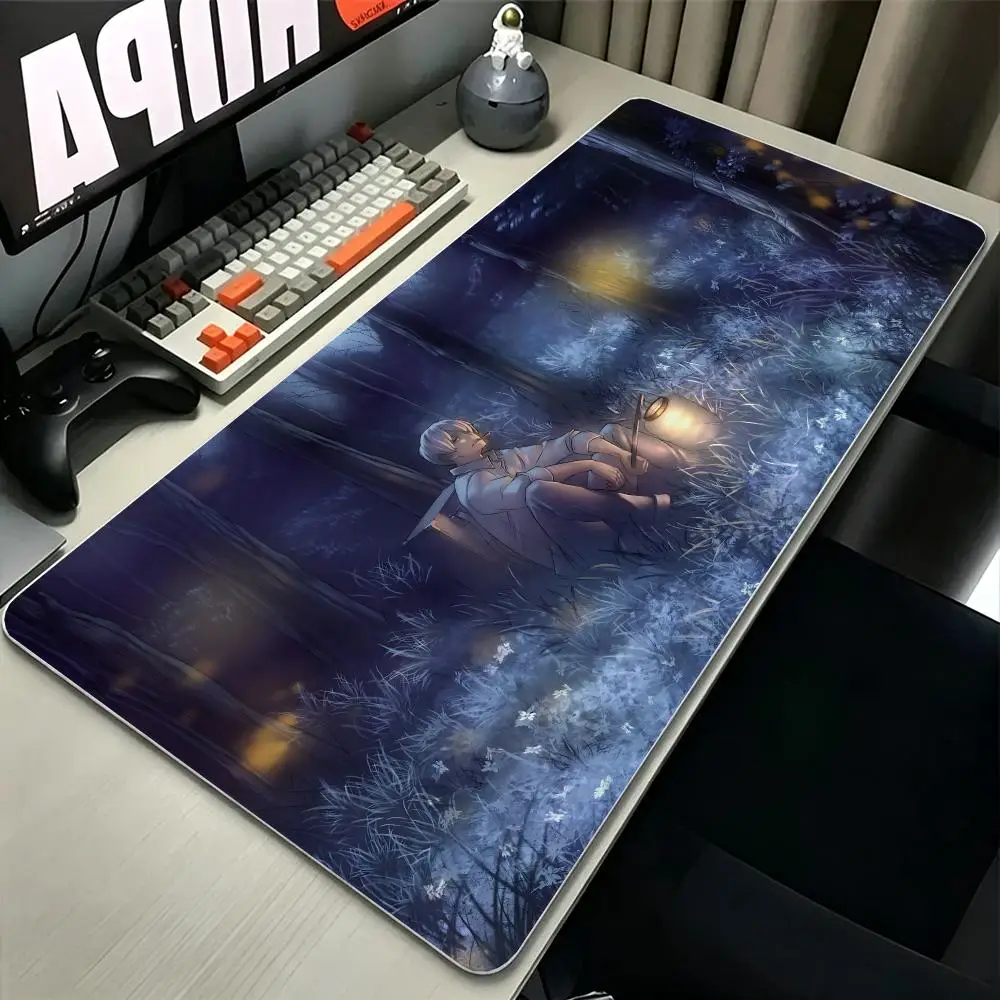 anime Mushishi Mouse Pad MousePad Stitched Edge Gaming Anti‑Slip Rubber Base Waterproof Desk Mat For Office Laptop PC - view 4