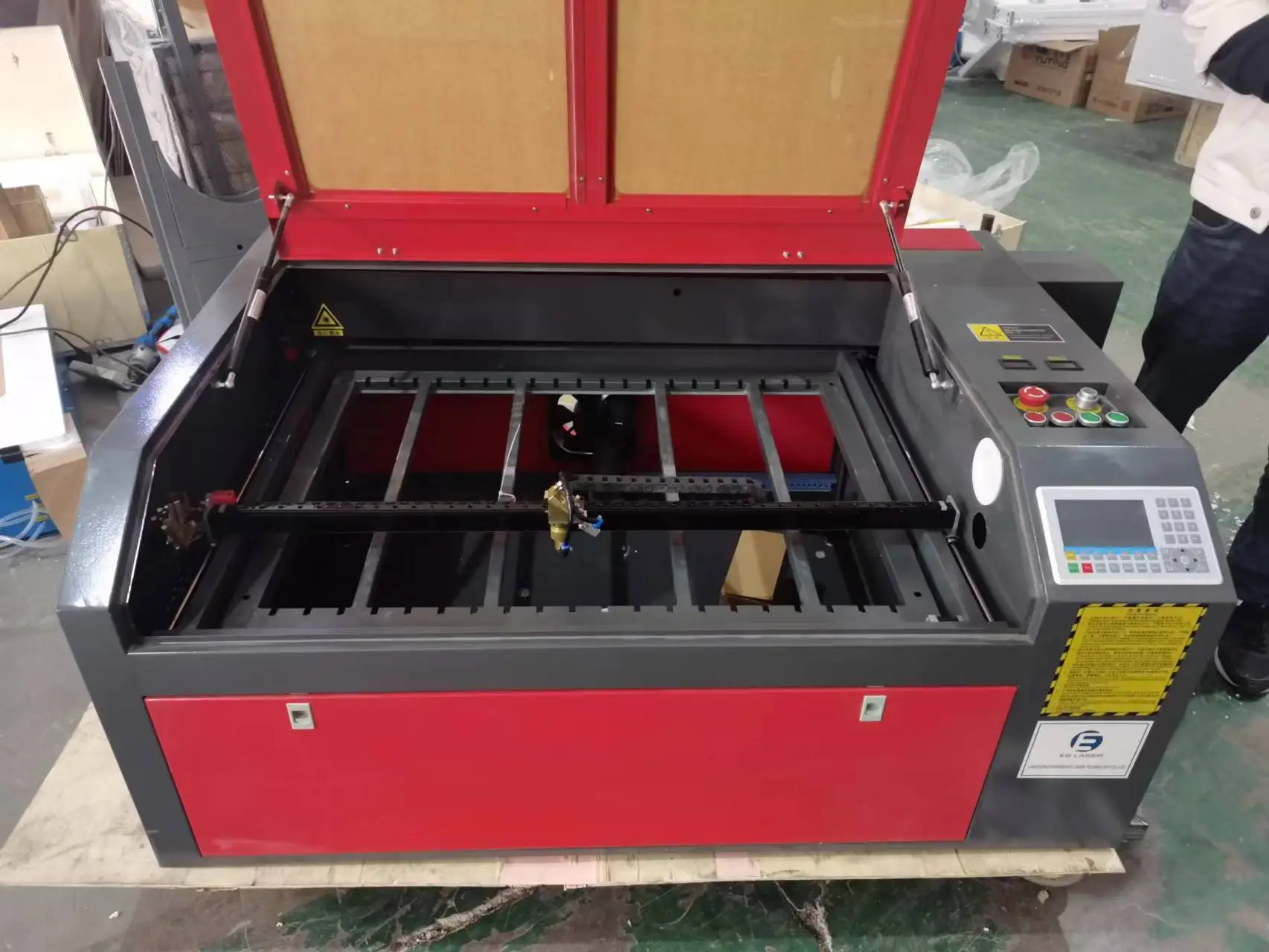 CO2 La-ser гравировальный станок EB60w 80w 100w гравер для дерева, акрила, камня, лазерная резка с ЧПУ 6090 для бизнеса и магазина