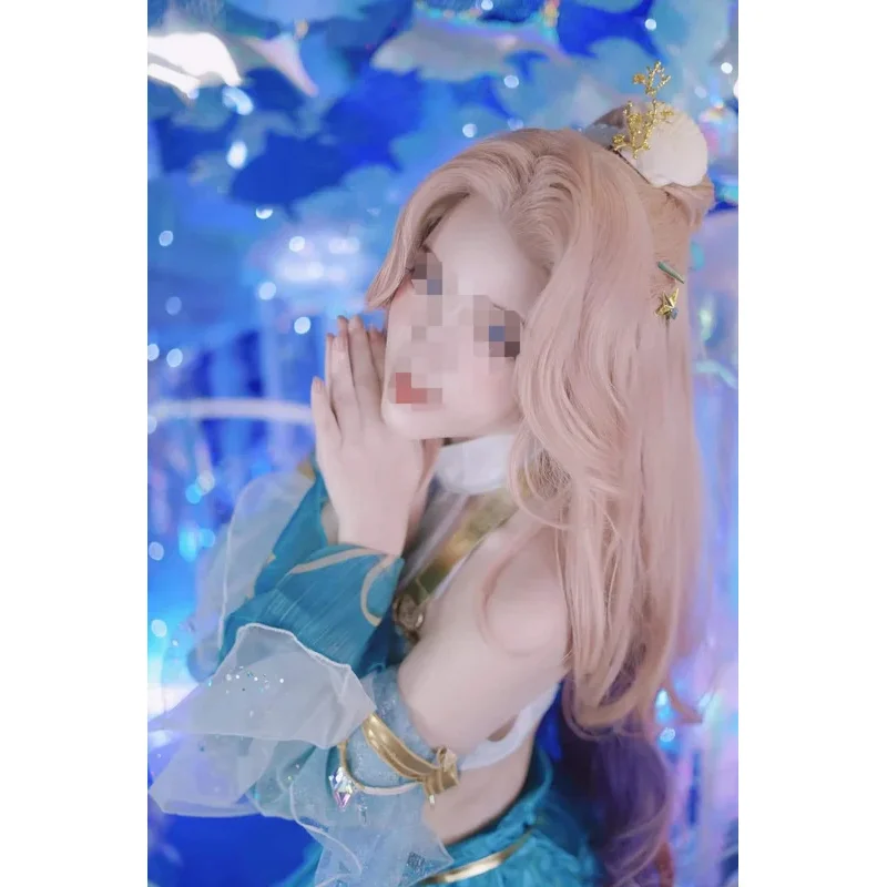 25COSLOL المحيط أغنية سيرافين شعر مستعار تأثيري الوردي الأرجواني مختلط طويل 100 سنتيمتر الكعك بيروكات صناعية الشعر لجميع القديسين زي دور الحفلات