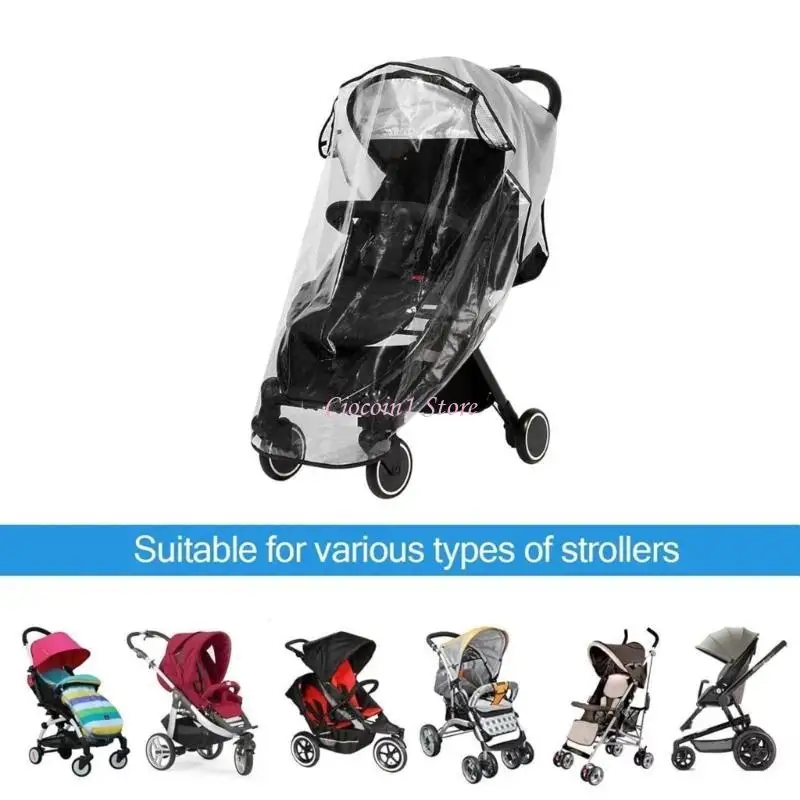 Y1UB BABY COLLOLLERS RAIN COPER PROTECTOR CLEAR WATER SHIELD Easy Open для колясок защищает от ветра и пыли