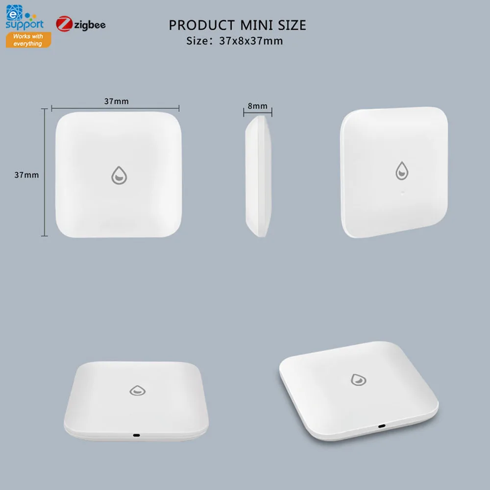 Sensor de fugas de agua Ewelink Zigbee, Detector de fugas, alarma en tiempo Real, aplicación Montior, enlace de escena, protección de seguridad