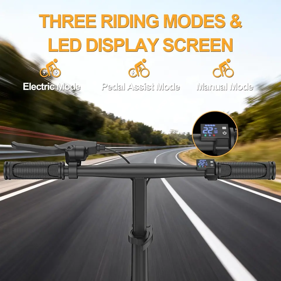 2026 New 14" Electric Bike 500W Motor 22Mph Max Speed 30-45Miles Max Range Dual Brake System Portable Foldable Ebike for Commuting Outdoor fun image 4