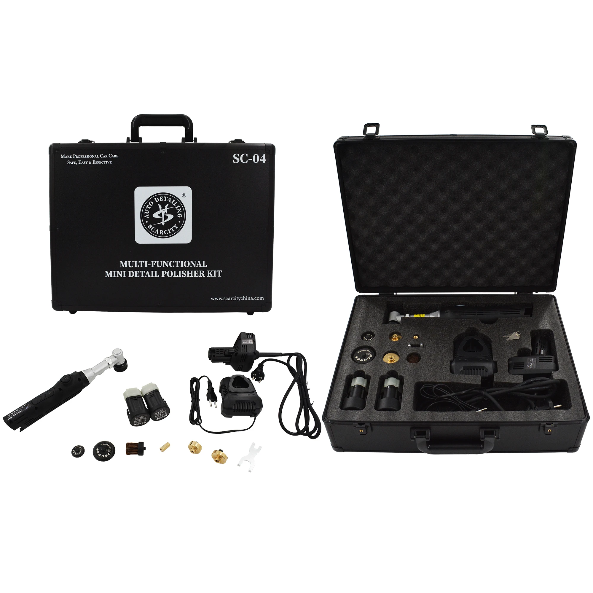 Cordless Mini RO/DA Car Polisher Set for Car Detailing