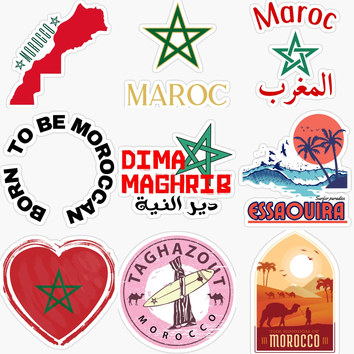 

Morocco Flag Map Emblem PVC Car Sticker for Decorate Car Van Fridge Bicycle Wall Helmet Window Decal Accessories
