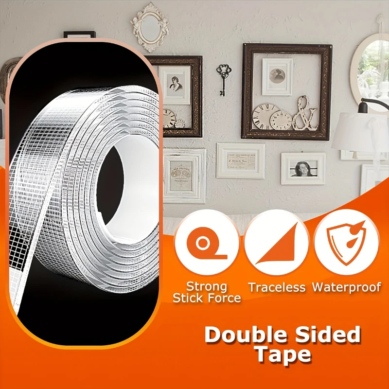 Industrial-grade Nano Double-sided Tape/5 Meters Long/Removable Without Leaving Residue/Made of Transparent PET Material