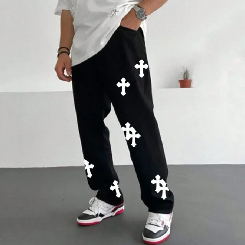 Cross Border New 2026 American Retro Cross Jeans Ins China-Chic Loose Straight Trousers