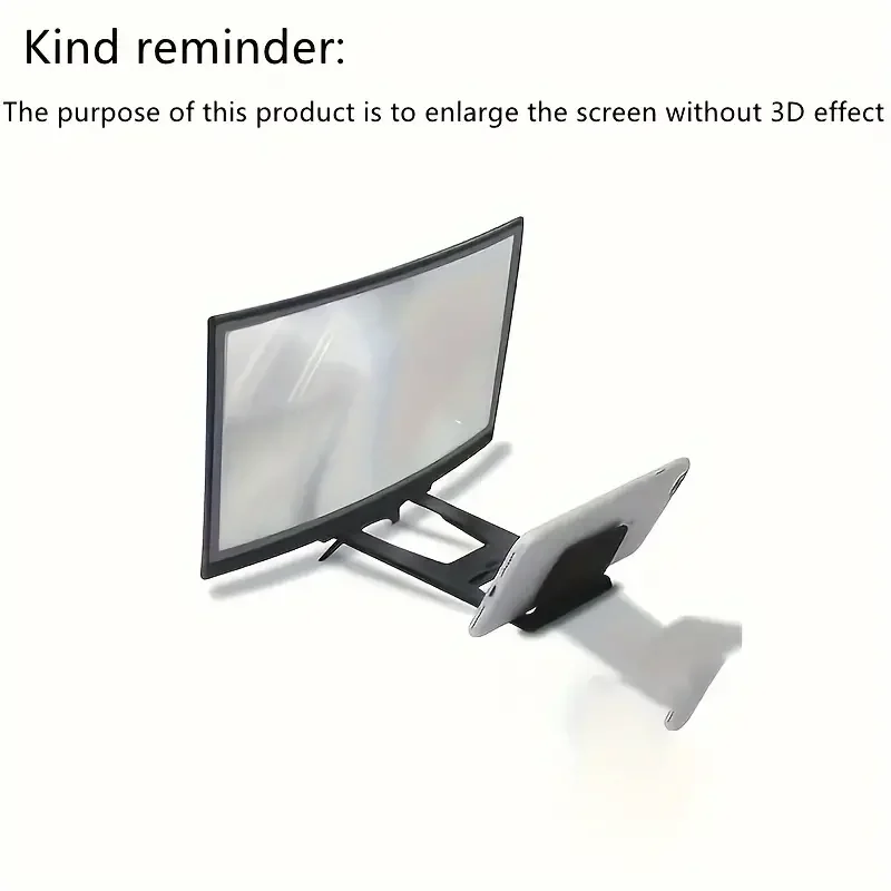 Curved Screen Mobile Phone Screen Amplifier Desktop Lazy Stand HD Video Magnifier