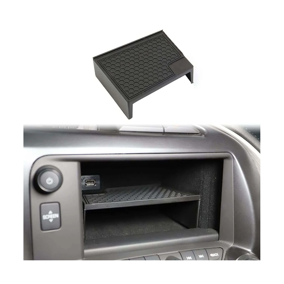 Dashboard Display Storage Bin Tray Holder for Chevrolet Corvette C7 Stingray 2014-2019 /Z06/ Grand Sport 2014+