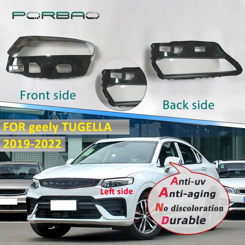 For Geely Tugella Xingyue 2019 2020 2021 2022 Headlight Cover Glass Lamps Headlamp Shell Lens Plexiglass Replace Original Lens