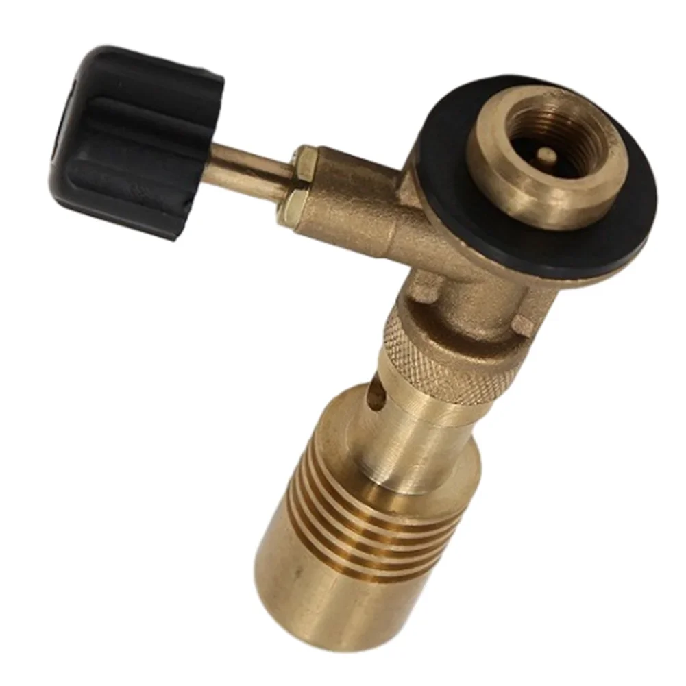 Quemador de Gas Butan de llama de latón, antorcha de fabricante de pistola portátil, quemador de laboratorio de latón ligero para acampar al aire libre/Picnic/barbacoa