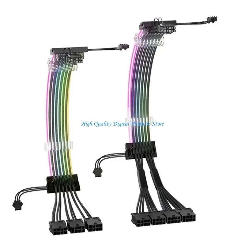 U2JE 16AWG RECHED Высокий ток -кабель Synchronous Cable 12+4PIN ATX3.0