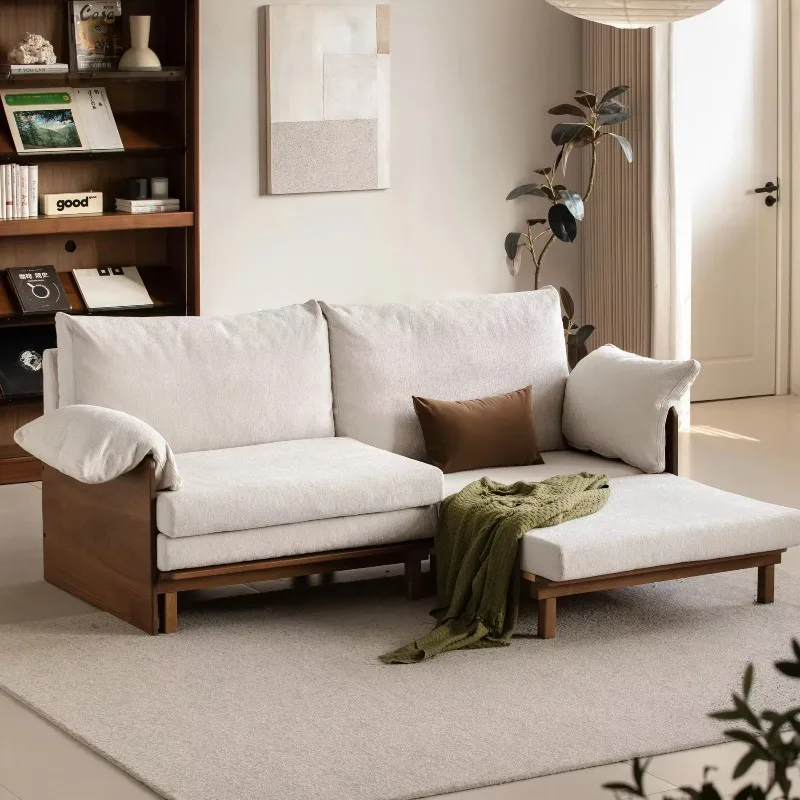 

Modern minimalist expandable fabric armchair upholstered leisure sofa bed