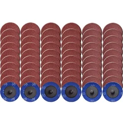 20Pcs Quick Change Roll Lock Sanding Disc 36 -240 Grit 2 Inch for Die Grinde Surface Prep Polishing Metal Grinding Wood Sanding