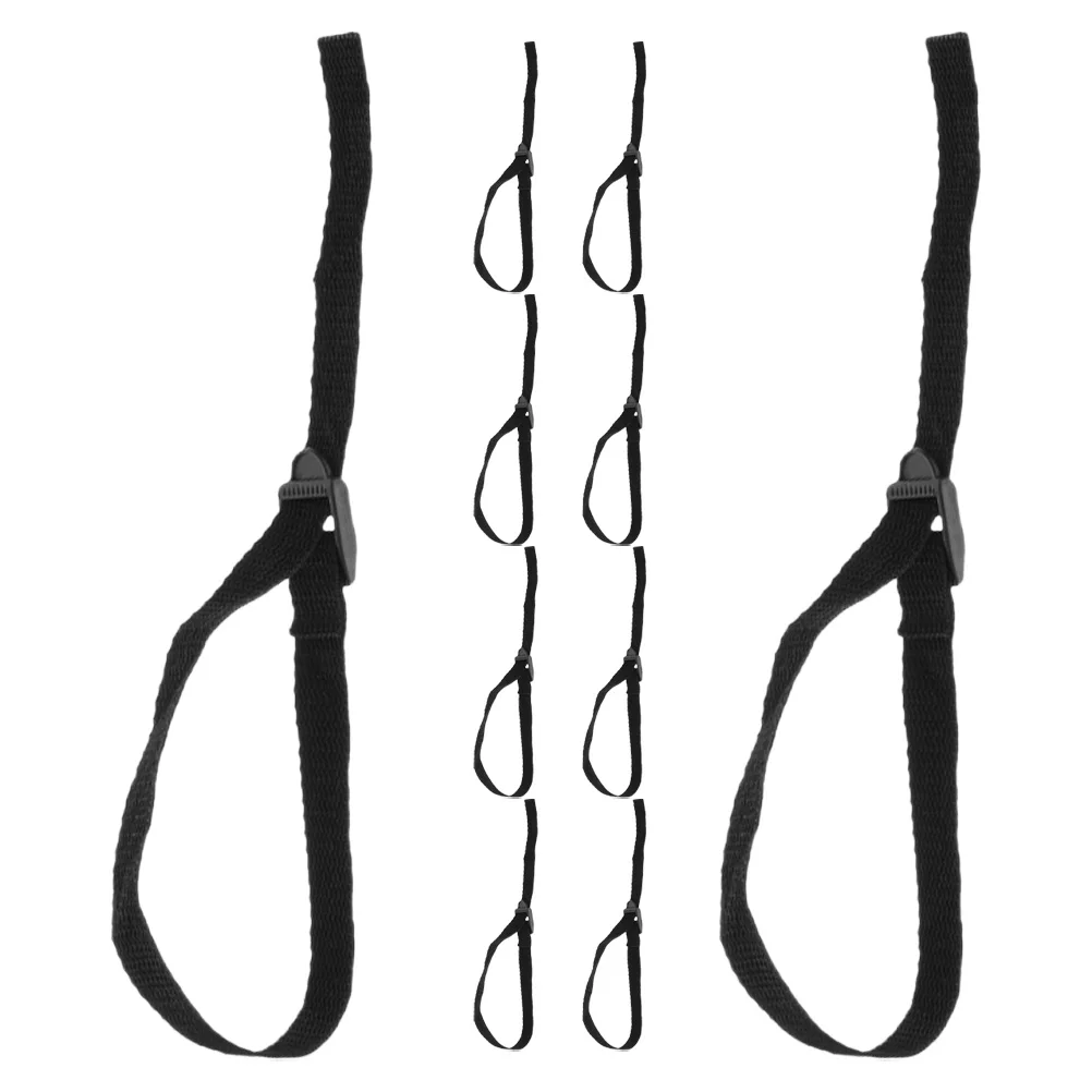 

10 pcs Trekking Pole Wrist Strap Black Foldable Walking Sticks Lightweight Portable Climbing Cane H Cushion Anti Slip Durable