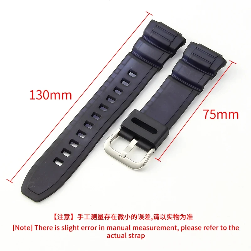 16mm Rubber Watch Strap Comfortable Soft Silicone Waterproof Curved End Replacement Sport Watchband Metal Buckle Watch Parts