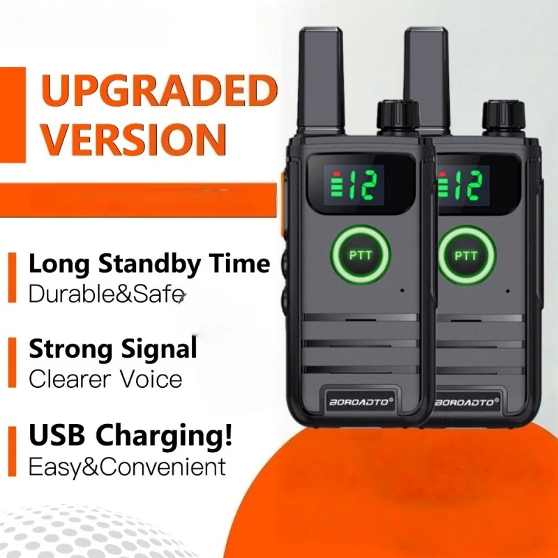 Лидер продаж, рация Motweisu Rola, 16-канальная PMR446, двусторонняя радиосвязь с наушником, ЖК-дисплей PTT, идеально подходит для строительства отеля, кафе