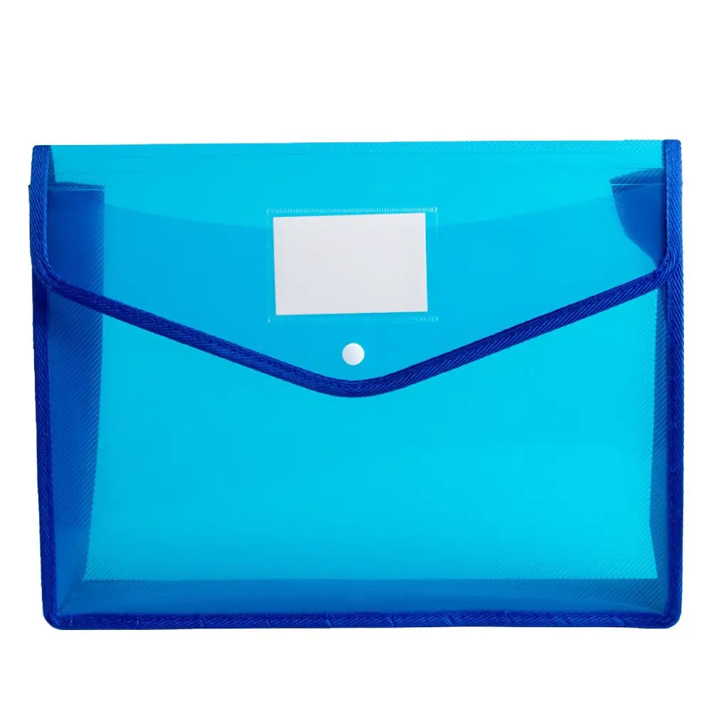 A4 File Folder Stationery Storage Folder Waterproof File Organizer Folders PVC Bag Portfolio Paper Storage Office Organizers