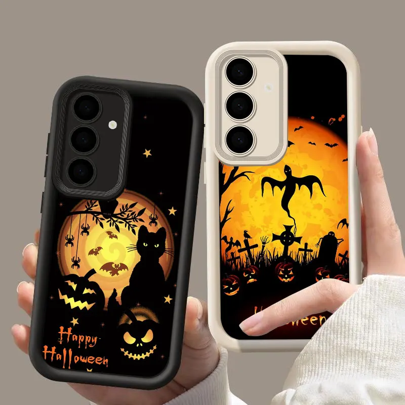 Cat Pumpkin Halloween Pattern Funda For Samsung Galaxy S26 S25 S24 S23 S22 S21 Ultra Plus S20 FE Case S26FE S26Ultra Phone Cover