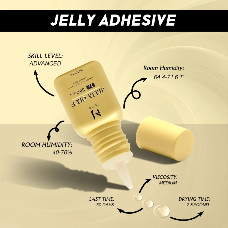 JOMAY Lash Glue Eyelash Extension Glue 0.3-2s Fast Dry No Simulation Individual Strong False Lashes Glue Adhesive UV Makeup