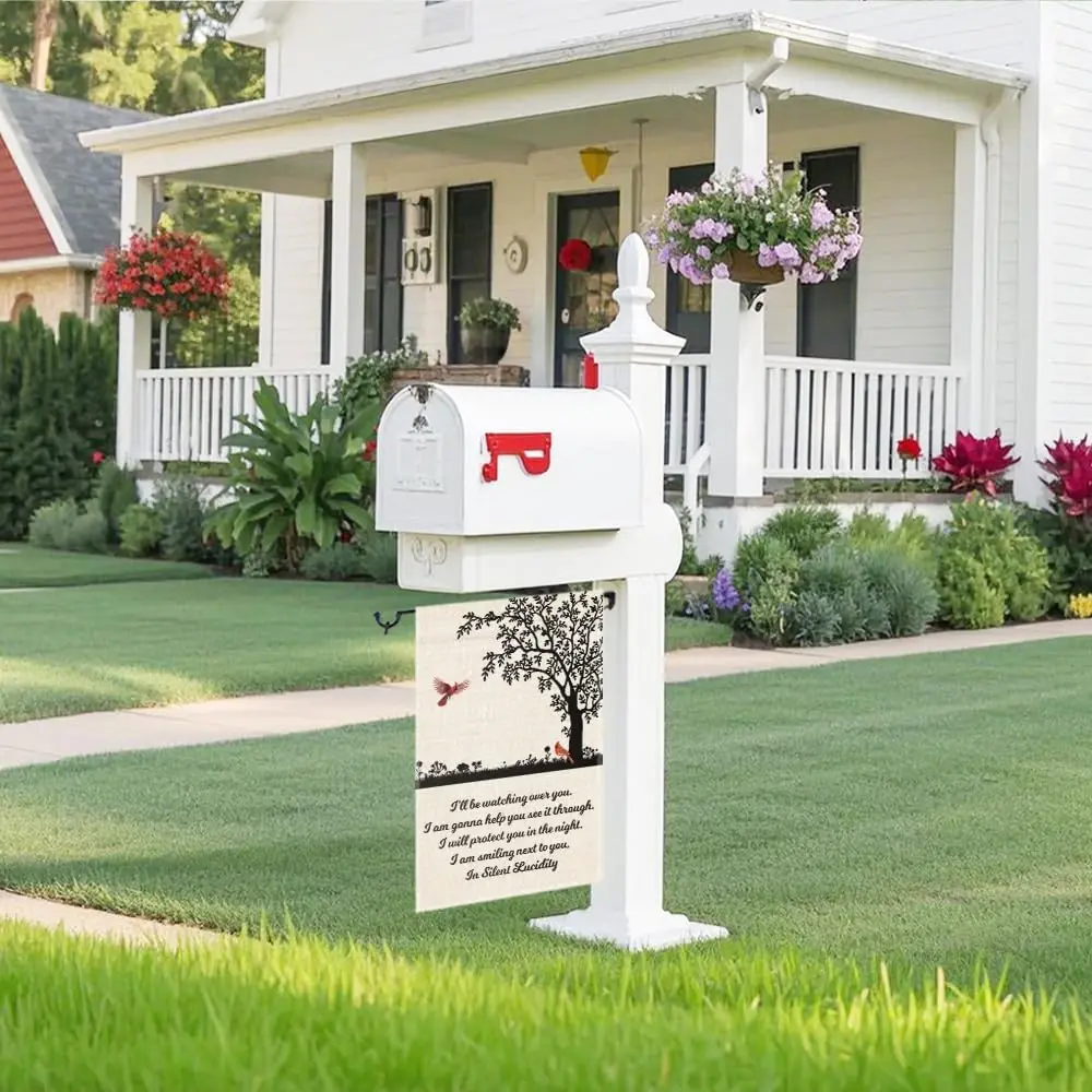 I'll Be Watching Over You Loved One Garden Flag, Funny Cardinal Memorial Yard Sign for Outside, Remembrance Banner Sympa LLE UUN