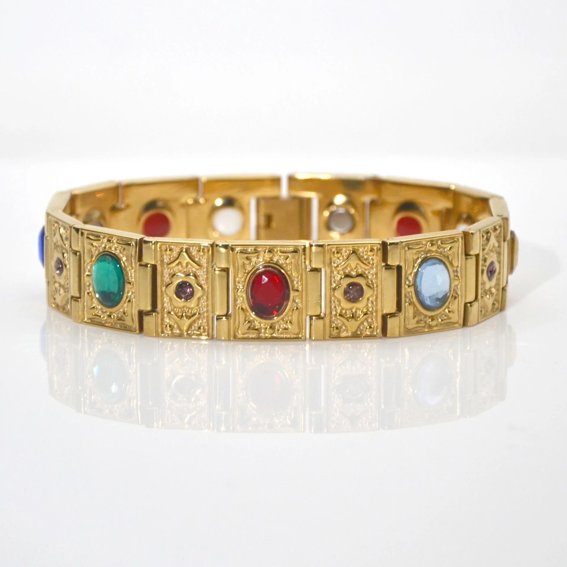 موضة جديدة واسعة سوار ملون قابل للتعديل سوار المغناطيس زوجين سوار #6